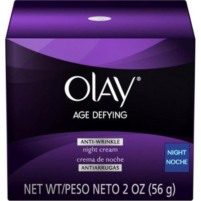 Olay Age Defying Anti-Wrinkle Night Facial Moisturizer Cream, 2 oz