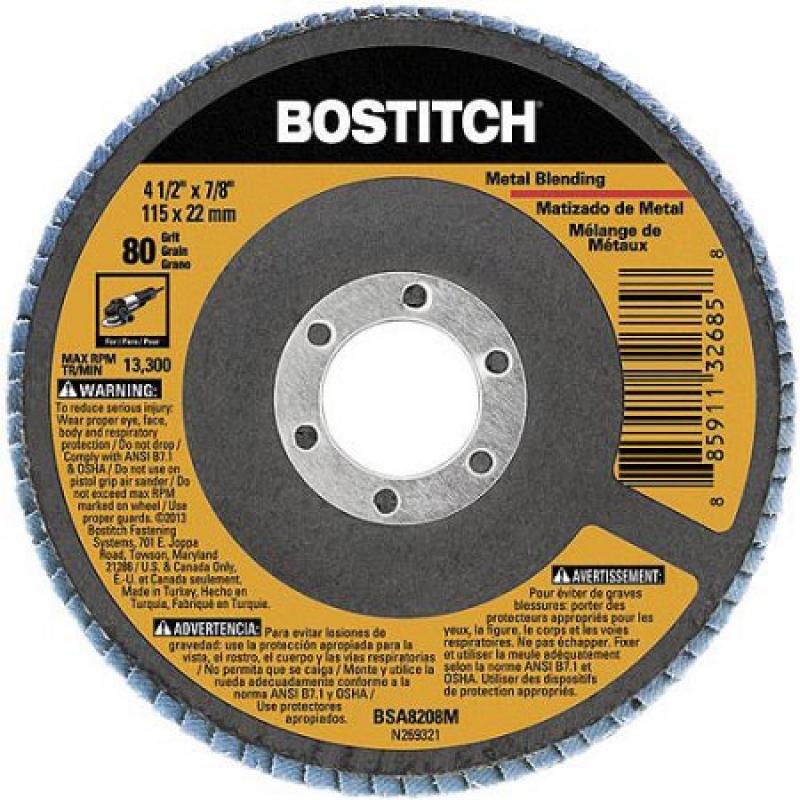 Bostitch 4-1/2" x 7/8" Z80 T29 Flap Disc, BSA8208M