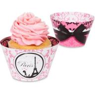 Paris Damask Reversible Cupcake Wrappers, 12pk