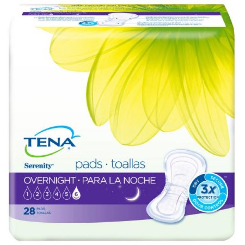TENA Incontinence Pads for Women, Overnight, 28 Count