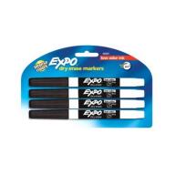 Expo Low-Odor Dry Erase Pen-Style Markers, 4pk, Black