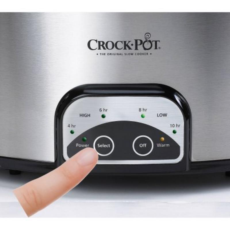 Crock-Pot 7-Quart Smart-Pot Slow Cooker, Brushed Stainless Steel