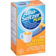 Alka-Seltzer Plus Day Severe Cold + Flu Honey Lemon Fast Relief Mix-In Packets, 6 count