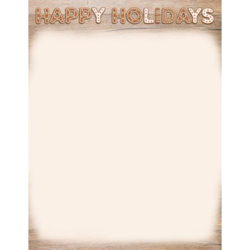 Great Paper Gingerbread Cookie Decorative Letterhead Paper, 80-Count