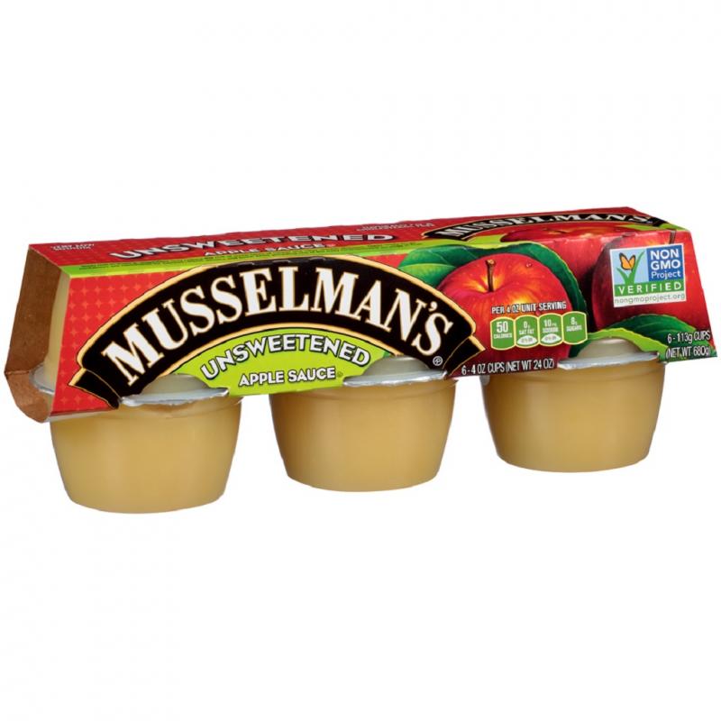 Musselman&#039;s® Unsweetened Apple Sauce 6-4 oz. Cups