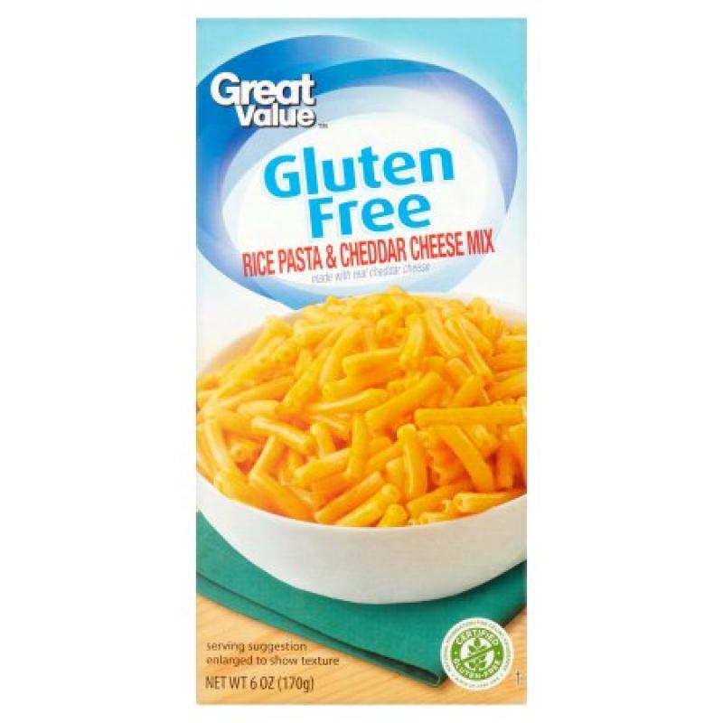Great Value Gluten Free Rice Pasta & Cheddar Cheese Mix, 6 oz