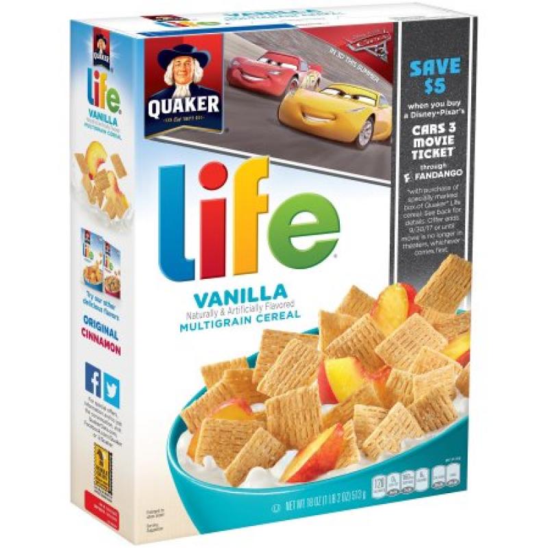 Quaker® Life® Vanilla Multigrain Cereal 18 oz. Box
