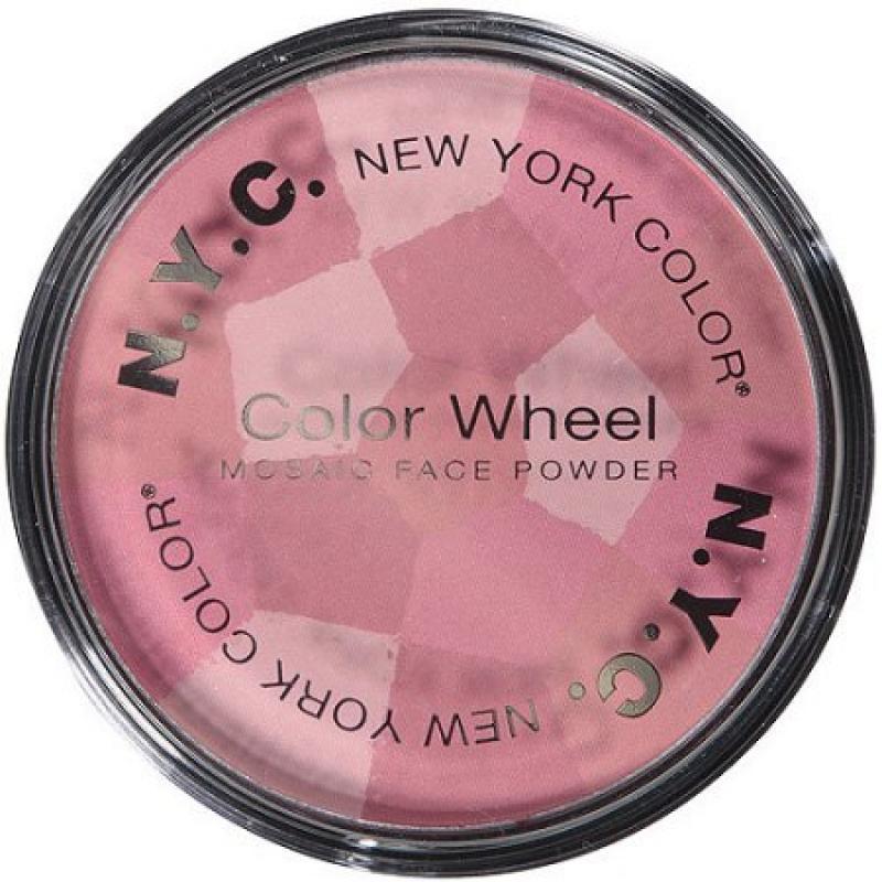 NYC New York Color Color Wheel Mosaic Face Powder, 723A Pink Cheek Glow, 0.32 oz