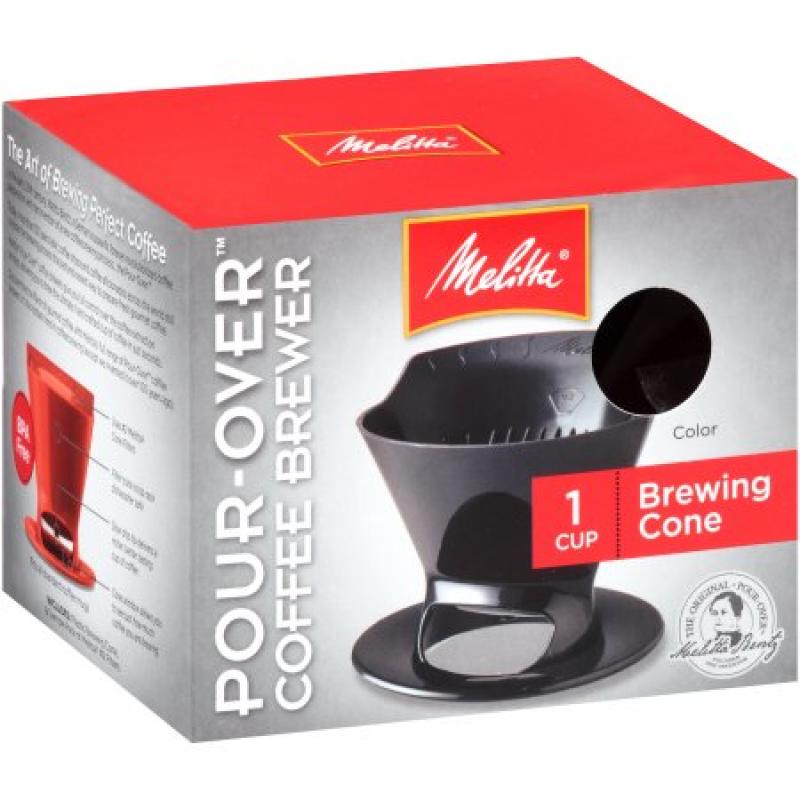 Melitta® Pour-Over™ Black Brewer Single Coffee Cup Maker Box