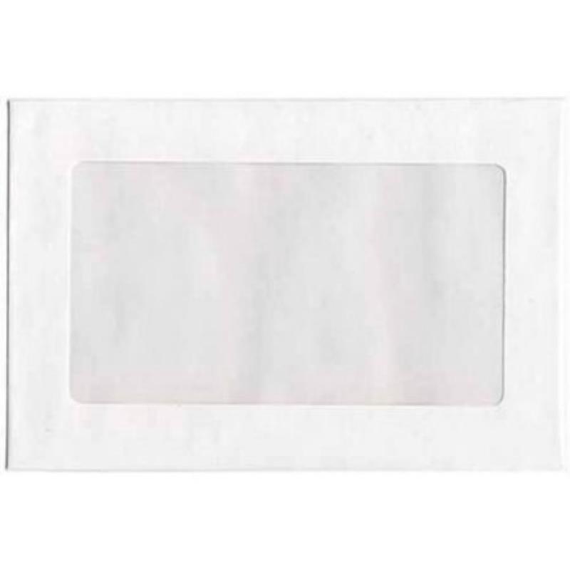 JAM Paper Booklet 9" x 12" Window Display Envelopes, White, 25-Pack