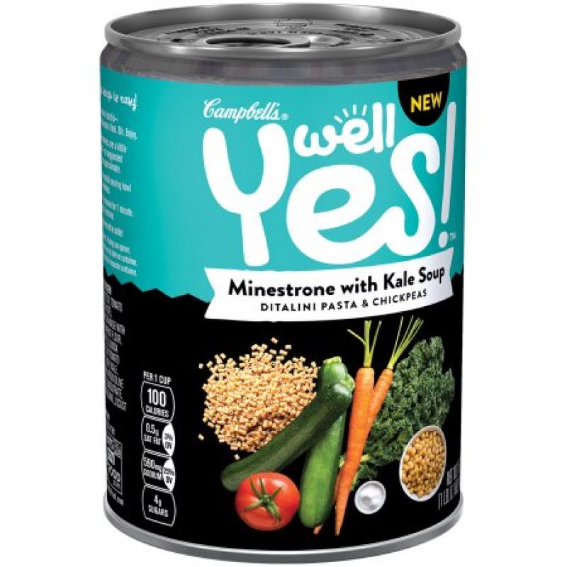 Campbell&#039;s Well Yes! Minestrone with Kale Soup 16.1 oz.