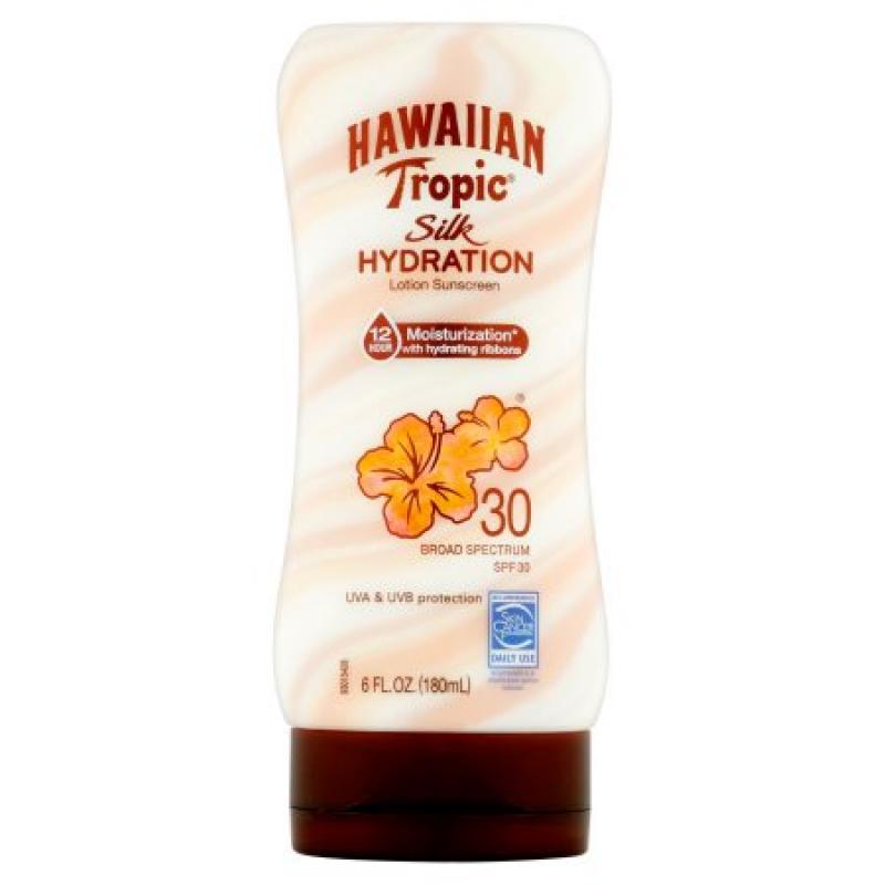 Hawaiian Tropic Silk Hydration Lotion Sunscreen Broad Spectrum, SPF 30, 6 fl oz