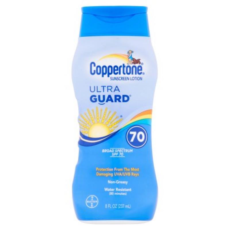 Bayer Coppertone Ultra Guard Sunscreen Lotion Broad Spectrum, SPF 70, 8 fl oz