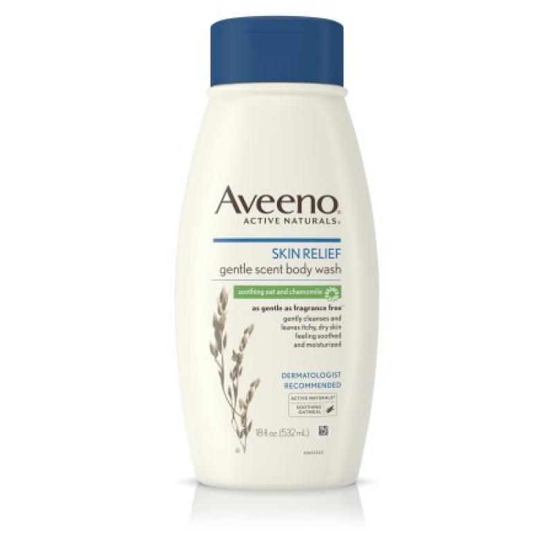 Aveeno Skin Relief Gentle Scent Body Wash, Soothing Oat And Chamomile, 18 Fl. Oz