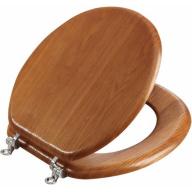 Mainstays Medium Oak Round Front Toilet Seat