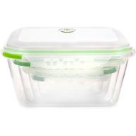 Ozeri INSTAVAC 8-Piece Green Earth Food Storage Container Nesting Set with Vacuum Seal and Locking Lids