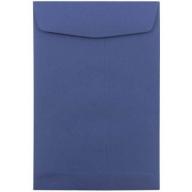 JAM Paper Open End (6" x 9") Envelopes, Basis Presidential Blue, 10pk