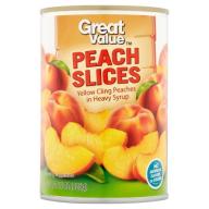 Great Value Peach Slices, 15 oz
