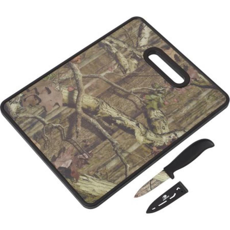 Mossy Oak Brown 11" x 14" Non-Slip Cutting Board with Parer