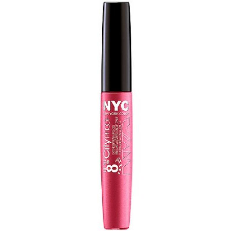 NYC New York Color 8HR City Proof Extended Wear Lip Gloss, Ruby Pink, 0.22 fl oz