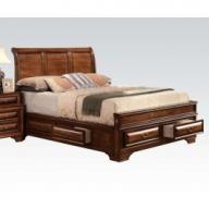 Acme Konane Queen Sleigh Bed with Underbed Storage in Brown Cherry 20450Q