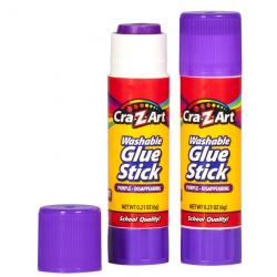 Cra-Z-Art Washable Glue Sticks, Disappearing Purple, 2 Count