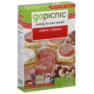 GoPicnic Salami & Cheese Ready-to-Eat Meal, 3.5 oz, (Pack of 6)