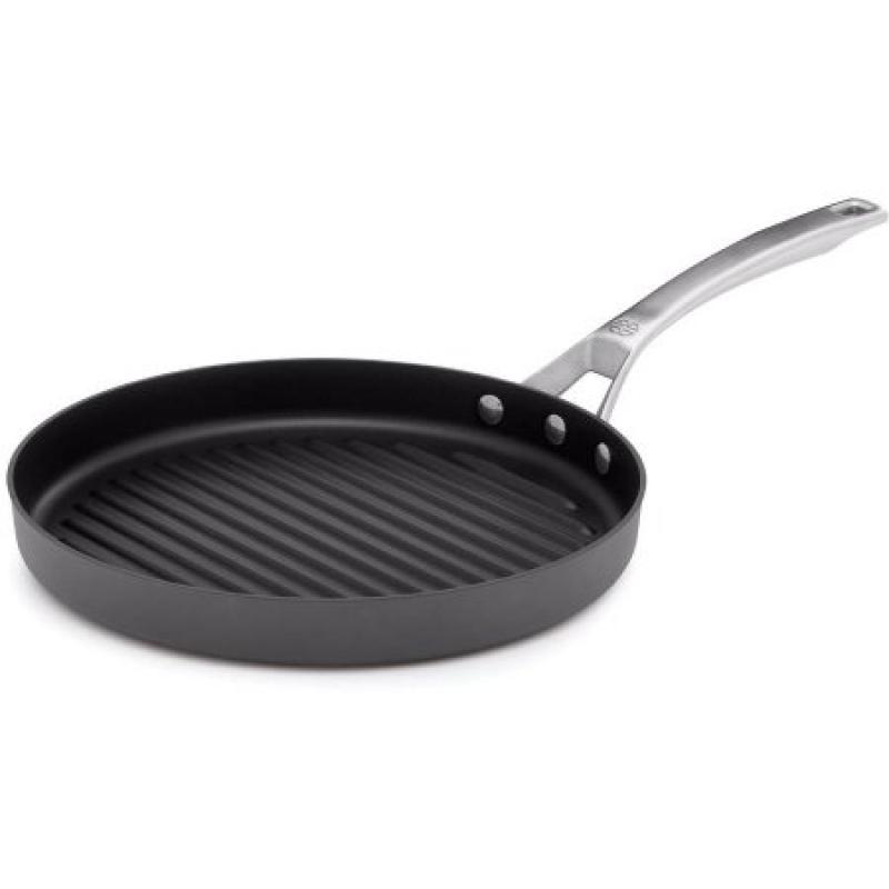 Calphalon Signature Hard-Anodized Nonstick Grill Pan, 12", Black