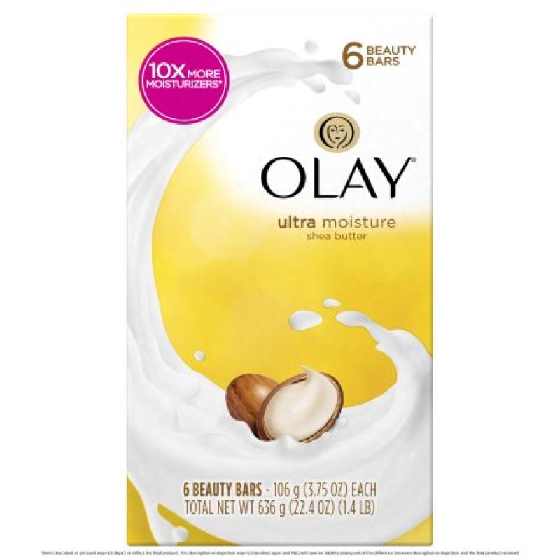 Olay Ultra Moisture Beauty Bars, 3.75 oz, 6 count