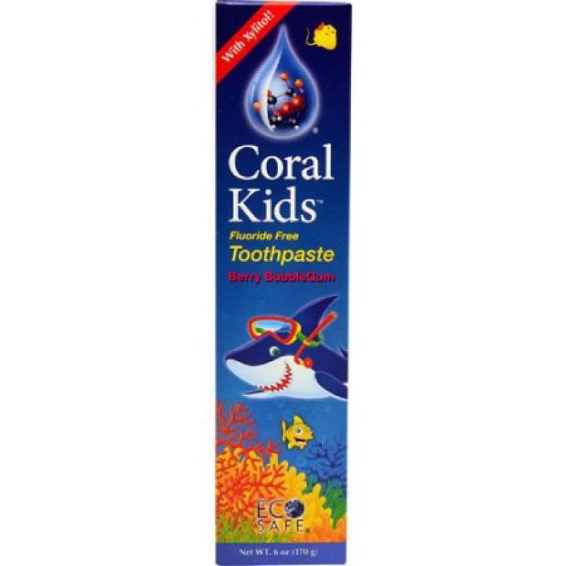 Coral Kids Fluoride-Free Toothpaste, Berry Bubblegum, 6 Oz