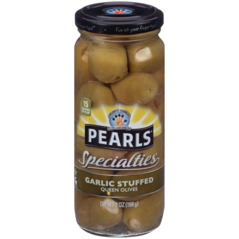 Musco Family Olive Co. Pearls Specialties Garlic Stuffed Spanish Queen Olives, 7.0 OZ