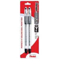 Pentel R.S.V.P. Ballpoint Pen, 0.7mm, Fine Line, Black Ink, 2 pk