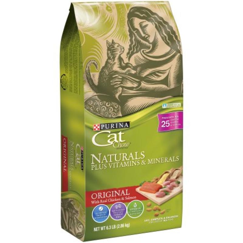 Purina Cat Chow Naturals Original Plus Vitamins & Minerals Cat Food 6.3 lb. Bag