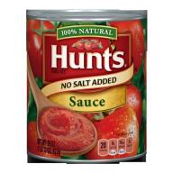 Hunt&#039;s No Salt Added Tomato Sauce, 29 oz