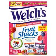 Welch&#039;s Fruit Snacks Fruit Punch - Berries &#039;N Cherries - 22 CT