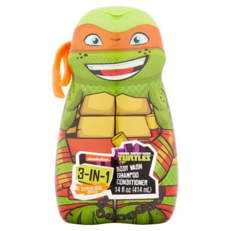 Nickelodeon Teenage Mutant Ninja Turtles 3-in-1 Body Wash, Shampoo And Conditioner Wild Cherry, 14.0 FL OZ