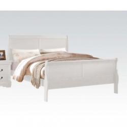 LOUIS PHILIPPE WHITE QUEEN BED
