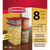 Rubbermaid Modular Canisters, Food Storage Container, BPA-free, 8-piece Set
