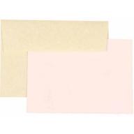 JAM Paper Recycled Parchment Personal Stationery Sets with Matching 4bar/A1 Envelopes, Green, 25-Pack