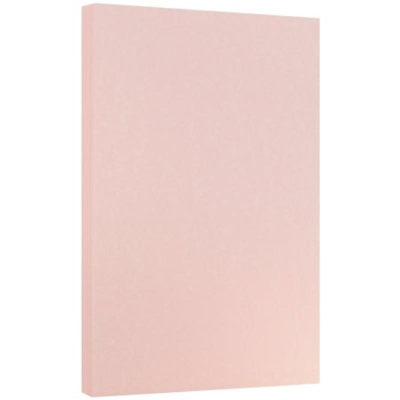 JAM Paper Parchment Legal Size Paper, 8.5 x 14, 24 lb Pink Recycled, 500 Sheets/Ream