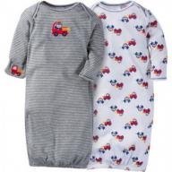 Night time has never been sweeter with these Gerber baby boy lap shoulder gowns with mitten cuffs to protect his little face from scratches. The expandable neckline makes it easy to pull over baby&#039;s head whi