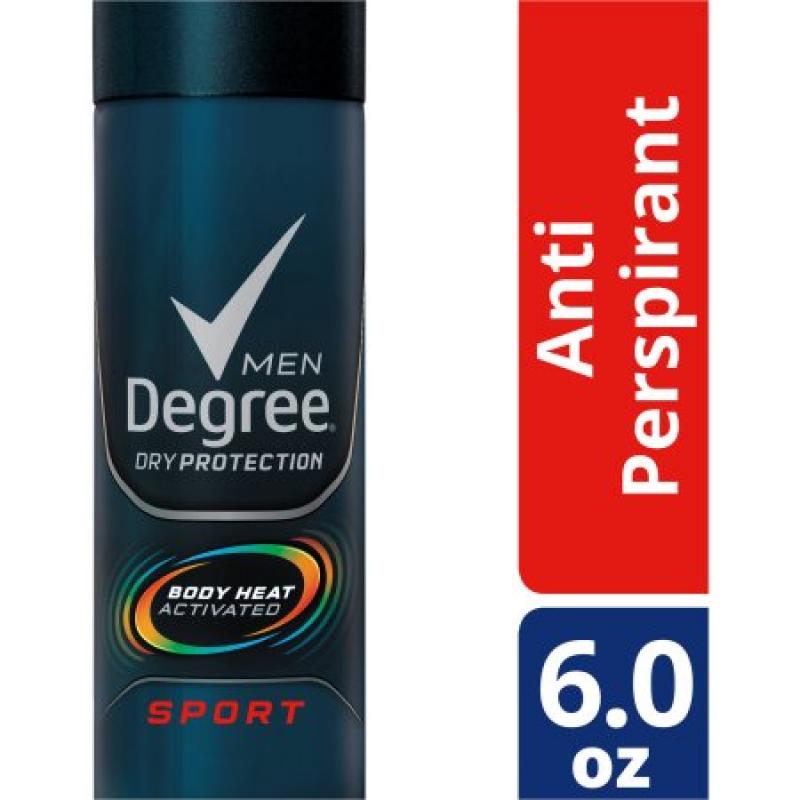 Degree Men Sport Aerosol Antiperspirant and Deodorant, 6 oz