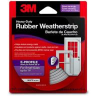3M Heavy-Duty Rubber Weatherstrip, 0.35" x 19.7&#039;