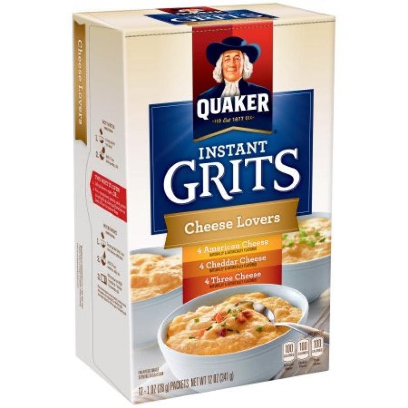 Quaker Instant Grits, Cheese Lovers, 1 Oz, 12 Ct