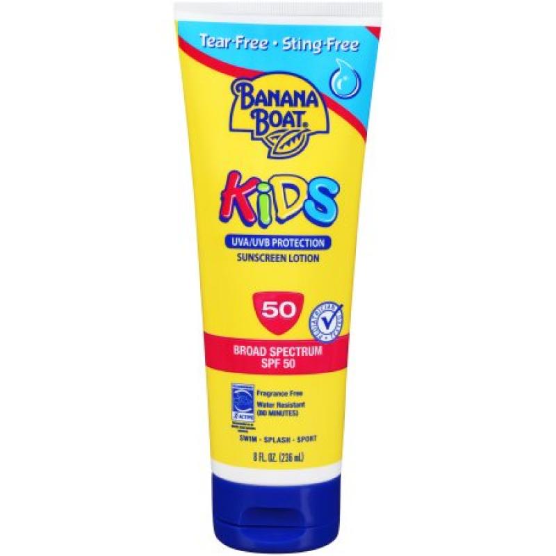 Banana Boat Kids Tear-Free Lotion Sunscreen Broad Spectrum SPF 50 - 8 Ounces