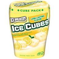 Ice Breakers Ice Cubes Cool Lemon Sugar Free Gum, 3.24 oz