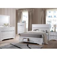 Acme Naima ll 4pc Panel Bedroom Set in White