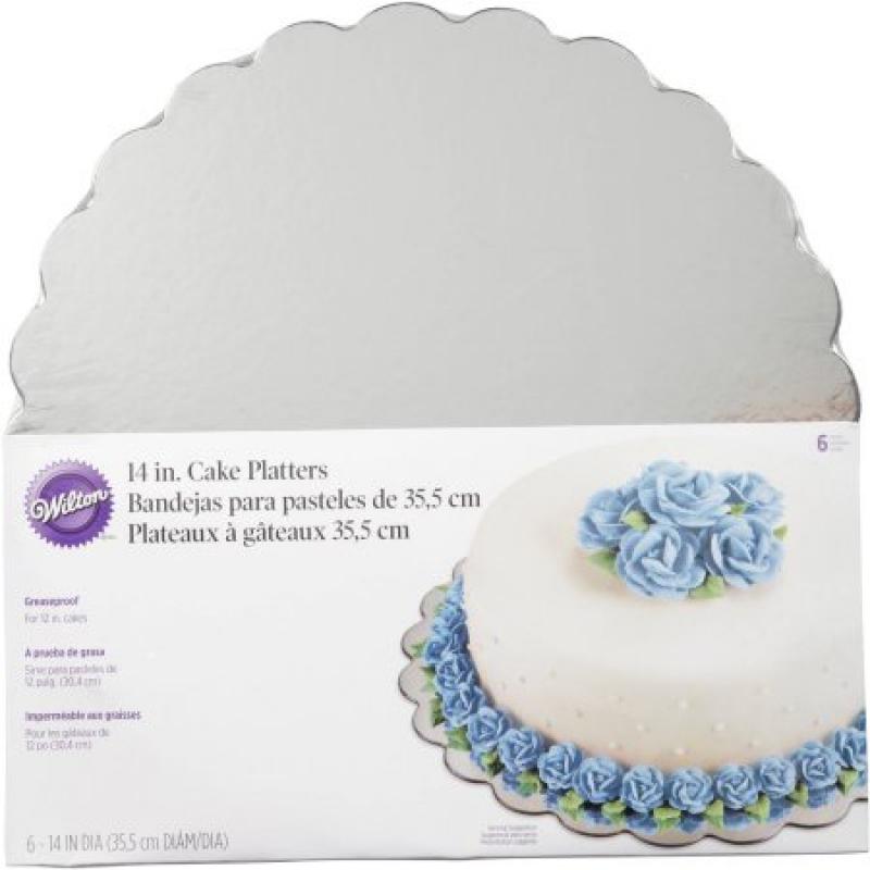 Wilton 14" Silver Cake Platters, Round 6 ct. 2104-1167