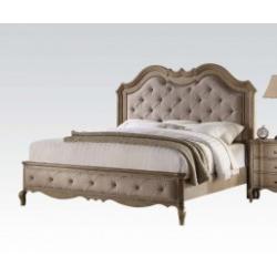 Acme Chelmsford Queen Upholstered Bed in Antique Taupe 26050Q