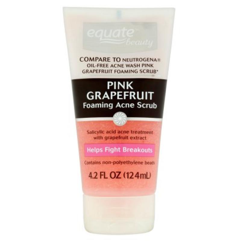 Equate Beauty Pink Grapefruit Foaming Acne Scrub, 4.2 fl oz